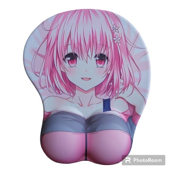 4 cm Wrist Cushion Love Momo Belia Deviluke Chest Mouse Pad Wrist Rest Support - Picture 9 of 10